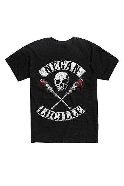 fame-stoned Unisex crna The Walking Dead Štampano T-shirt