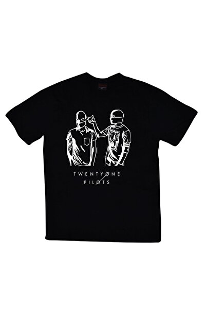 fame-stoned Twenty One Pilots Printed Unisex 100% Cotton Black T-Shirt