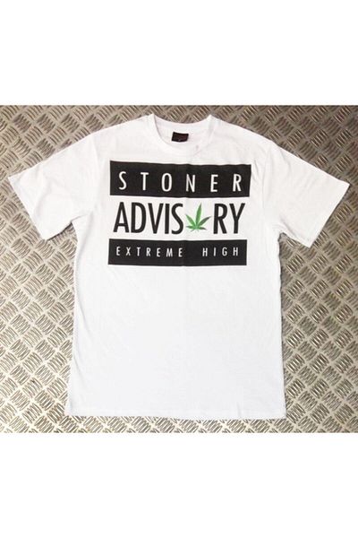 fame-stoned Stoner Advısory Printed T-shirt