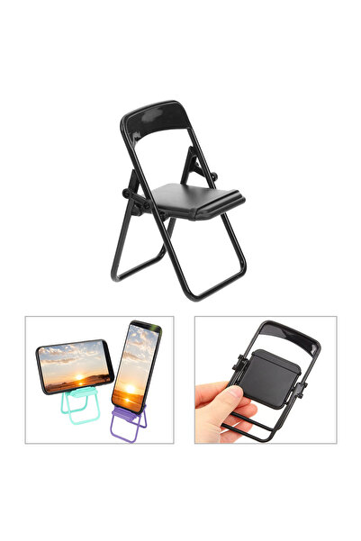Microcase Mini Katlanır Sandalye Tasarım Telefon Standı Dekoratif Tutucu-AL4924