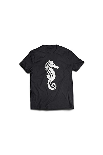 fame-stoned Unisex crni morski konj Štampano T-shirt