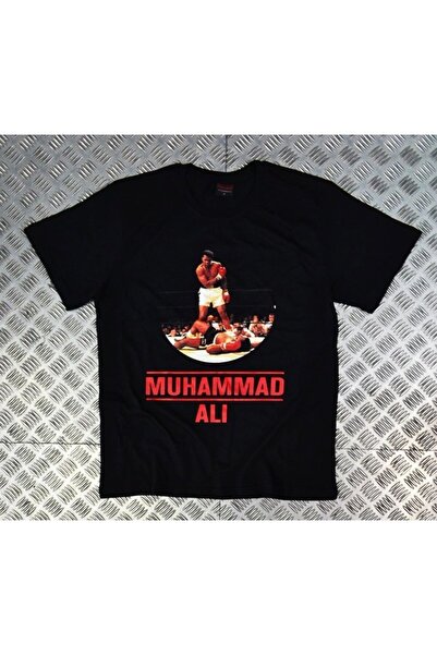 fame-stoned Muhammad Ali Štampano Unisex 100% pamuk Crna T-shirt