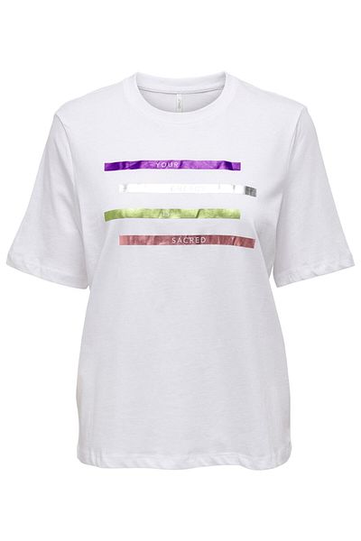 ONLY Onlclementine White T-Shirt - Crew Neck, Women'S, 15286714