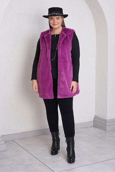 Büyük Moda Faux Fur Vest