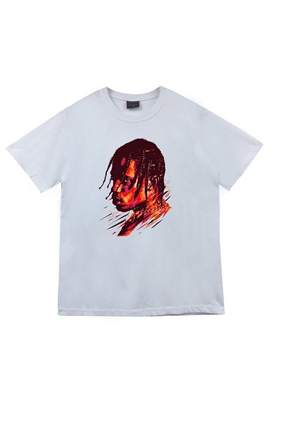 fame-stoned Μπλουζάκι Unisex White Astraworld Travis Scott με στάμπα