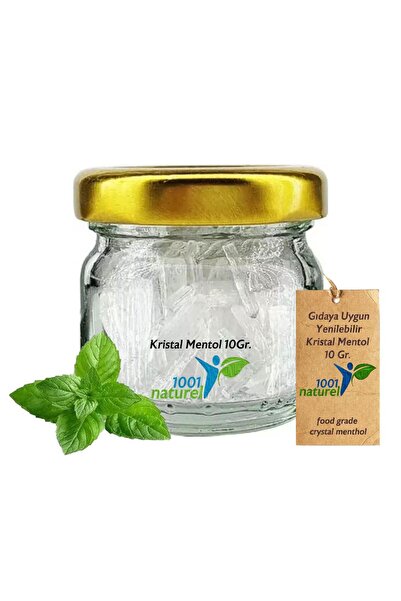 1001Naturel Kristal Mentol Gıdaya Uygun Yenilebilir Granul Crystal Menthol 10GR