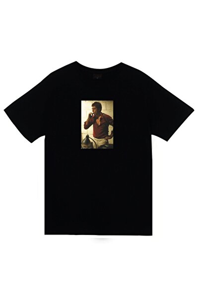 fame-stoned Unisex crna maska Scarface Tony Montana T-shirt