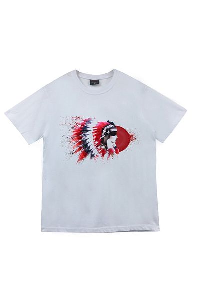 fame-stoned Μπλουζάκι Unisex με στάμπα ιθαγενών Αμερικανών 100% βαμβακερό λευκό