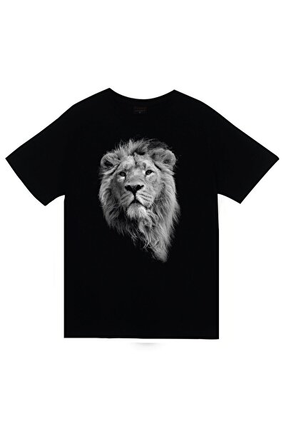 fame-stoned Μπλουζάκι Unisex Black Lion Printed