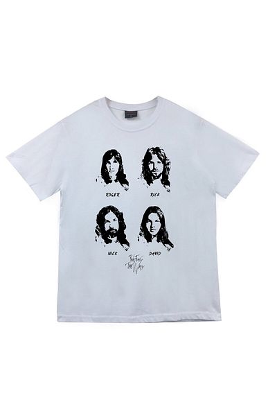 fame-stoned Μπλουζάκι με στάμπα Pink Floyd Unisex 100% βαμβακερό λευκό