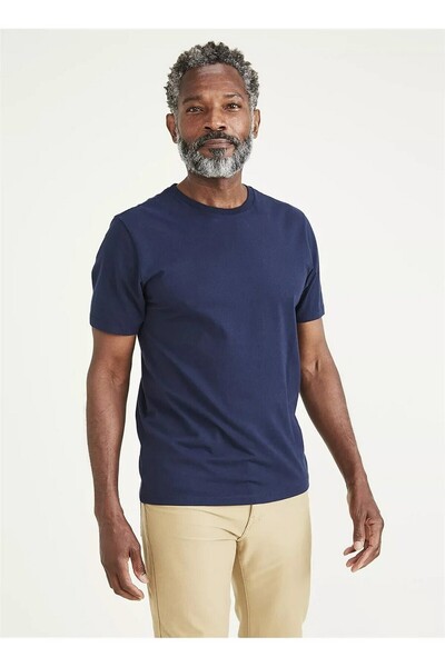 Dockers Ανδρικό μπλουζάκι από 100% βαμβάκι Crew Neck Slim Fit Navy Blue A3143...
