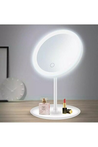 gaman Yuvarlak Işıklı Makyaj Aynası 3 Renk Işık Şiddeti Ayarlanabilir Make Up...