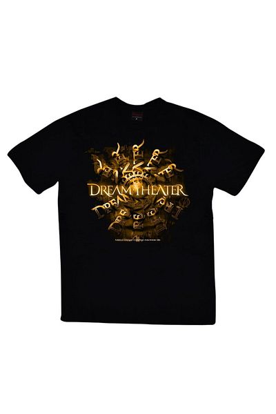 fame-stoned Tricou negru unisex 100% bumbac cu imprimeu Dream Theater