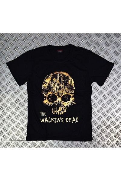 fame-stoned Μπλουζάκι Unisex Μαύρο The Walking Dead με στάμπα