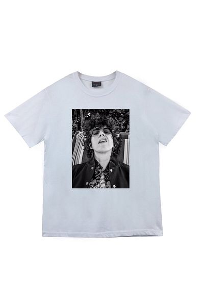 fame-stoned Μπλουζάκι Lp Laura Pergolizzi με στάμπα Unisex 100% βαμβακερό λευκό