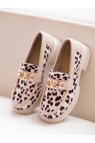 Munshoes Scarlett Λεοπάρ Γυναικείο Loafer