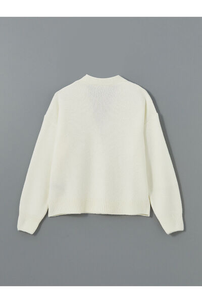 LC Waikiki V-Neck Shiny Stone Women's Knitwear Cardigan