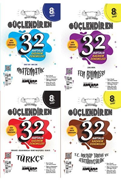 Ankara Yayıncılık Ankara 8.sınıf Lgs 4'lü Güçlendiren 32 Haftalık 4 Ana Branş...