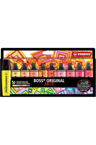 Orqinel STABILO BOSS ORIGINAL ARTY - Fosforlu Kalem - 10'lu Paket - 10 Farklı...
