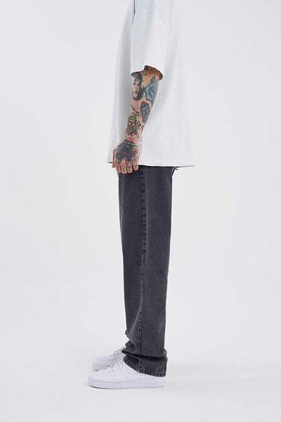 Machinist Men's Relaxed Baggy Jean Effect Anthracite Trousers