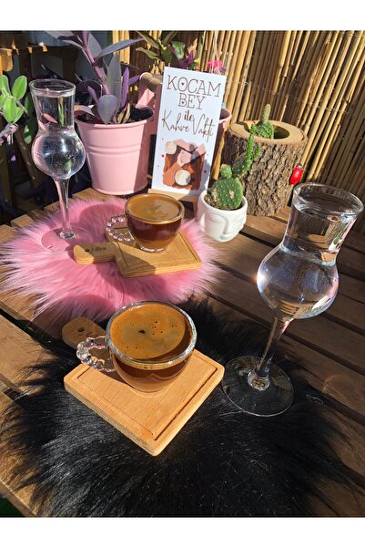 zeynepin dükkanı 2 Adet Orta Boy Kahve Çay Servis Sunum Supla & Tepsi