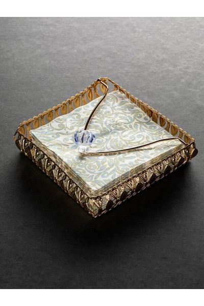 Home Mirrored Wrought Iron Napkin Holder