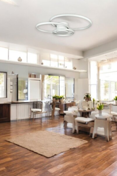 LEGACY Sole Modern Tasarım Beyaz Renk Salon - Mutfak - Hol Beyaz Led 3 Lü Avize