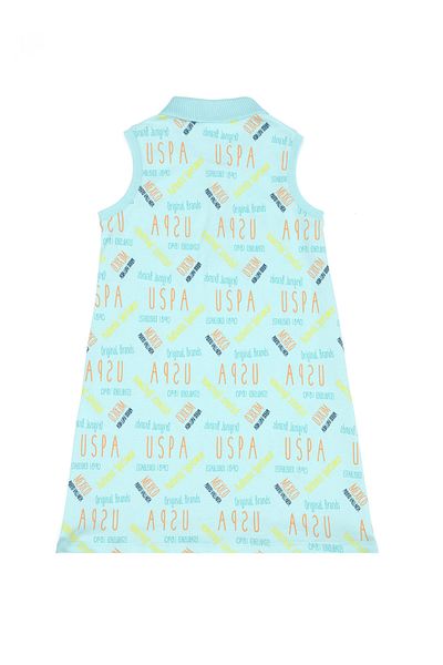 U.S. Polo Assn. Girl's Water Green Knitted Dress
