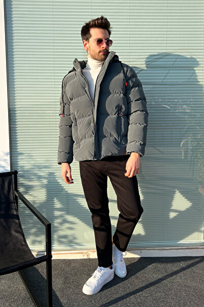ModaPlaza Чоловічий надувний пуховик з капюшоном 1054