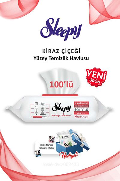 Sleepy Sleepy Easy Clean Cherry Blossom - 100Pcs Rosie