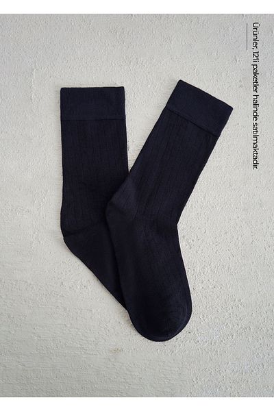 Boris Becker Navy Blue Color Bamboo Socks Set of 12