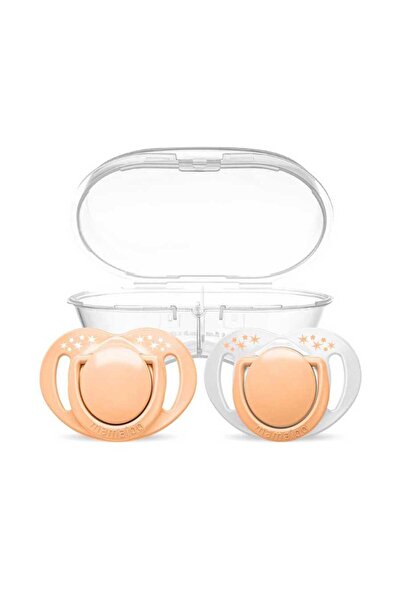 Mamajoo Ortodontik Damaklı Emzik, Powder Blush, 0 Ay, Emzik Saklama&sterilizasyon Kutulu, Ikili Set