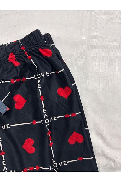 AFİTAP DESİGN Partea de jos de pijama din piele intoarsa fara buzunare pentru femei