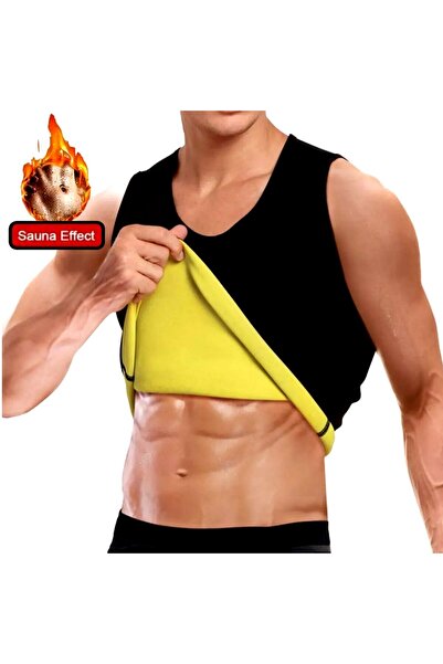 Genel Markalar %100 Gerçek Doğal Neopren Erkek Termal Terleten Sauna Atlet Ko...