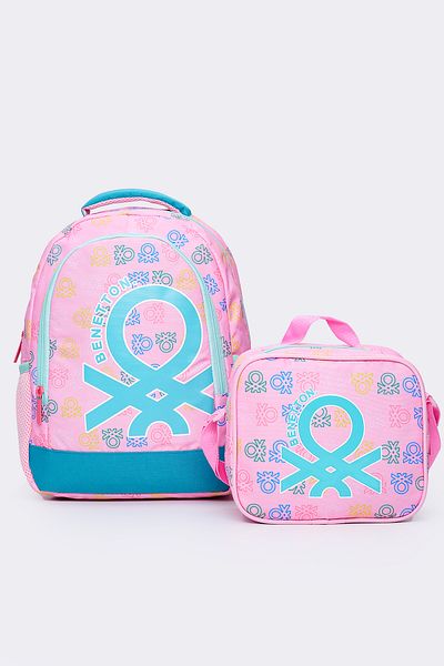 United Colors of Benetton 2-Piece School Set for Girl - Primary School and Lunch Box 13032