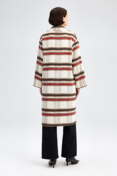 Touché Privé KOČKOVANÝ BAVLNĚNÝ KABÁT