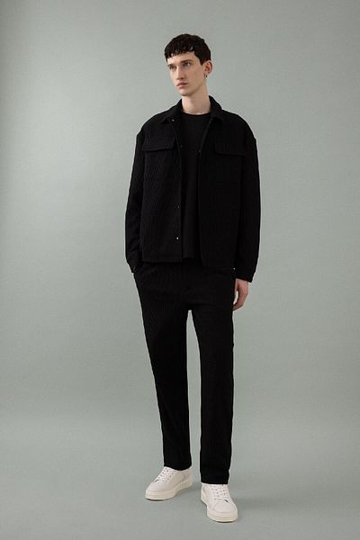 DeFacto Relaxed Fit Pleated Shirt Collar Pocket Jacket B6500Ax24Sp