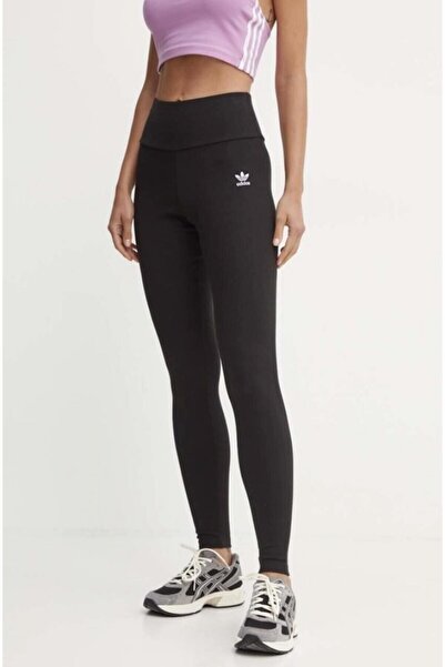 adidas Essentials Yüksek belli Kalın Siyah Tayt
