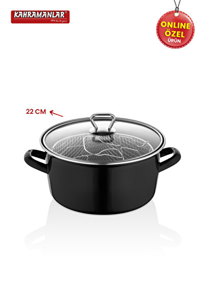 Kahramanlar Cips Chef 22 Cm Emaye Kızartma Tenceresi