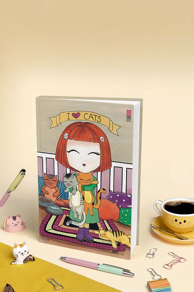 Thinkbook دفتر ملاحظات بغطاء صلب من Pörsi Spica، مقاس 14x20 سم