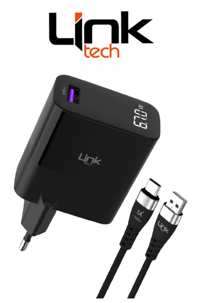 Linktech G860 Premium USB-Type-C 67W Süper SI GaN 3 Dijital Göstergeli Şarj Aleti KVK Türkiye Garantili