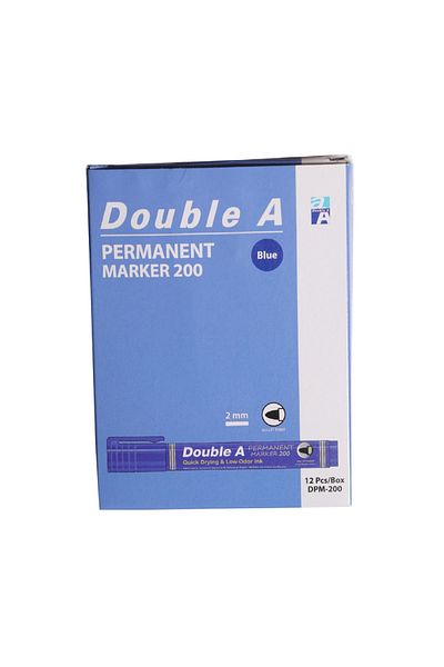 EGATOPTAN Blue Round Tip Double a Permanent Pen - Pack of 12