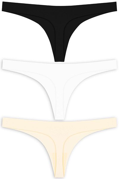 Cottonhill Basic Laser Cut Thong Panties 3-Pack - 1