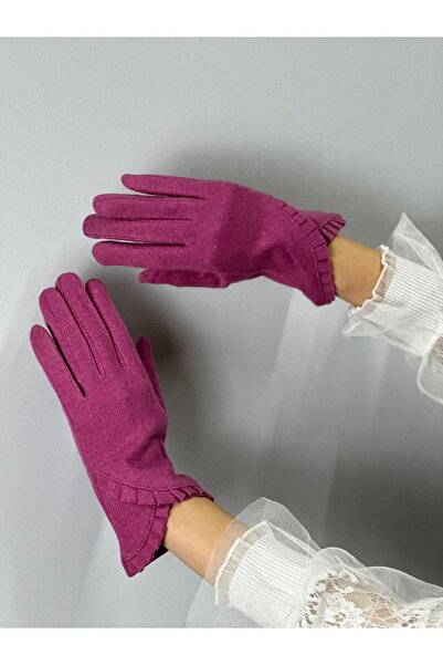 Gönülden Tasarım TOUCH FINGER CASHMERE MĂNUȘI DE FEMEI CU DETALET DE VOLAN