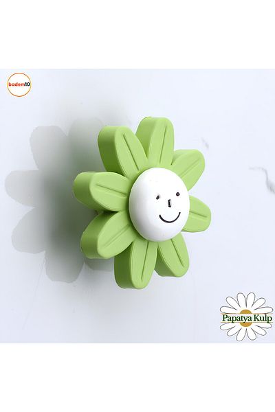 Badem10 Plastic Daisy 10 buc. Verde Camera Copii Fata Baiet Dulap Mobilier Bucatarie Sertar Mâner