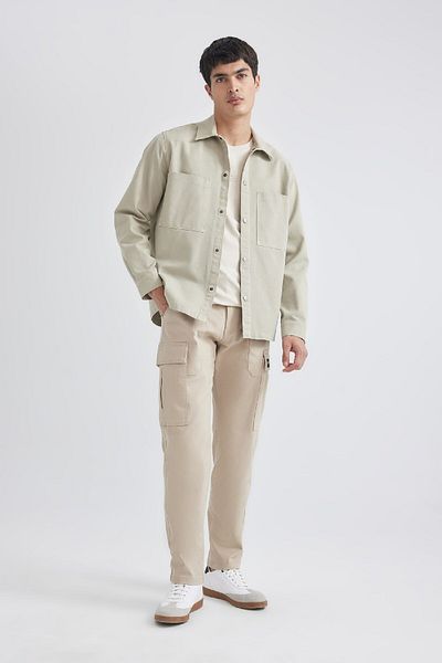 DeFacto Hemdjacke mit Polokragen und Relaxed Fit B4523AX24SP