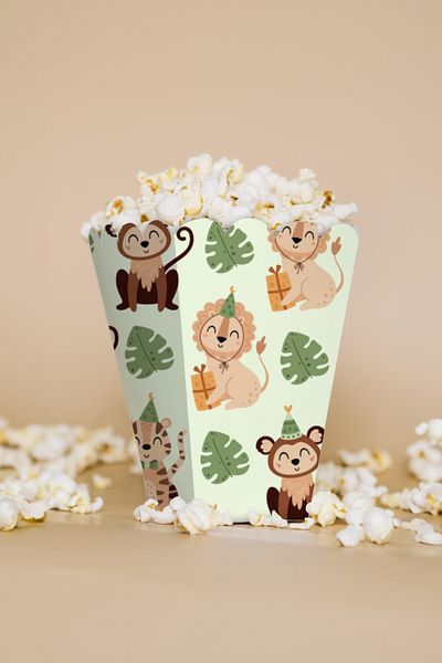 Niksy Design Safari Themed Mini Corn Box 8 Pieces