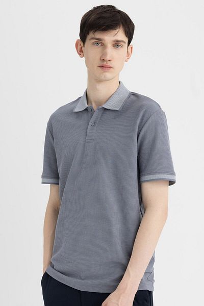 DeFacto Neues Basic-Polo-T-Shirt mit normaler Passform und kurzen Ärmeln B4508ax24sp