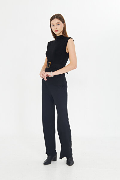 ESPİNA Women's Zero Sleeve Half Fisherman's Belted Trousers Tunic Set of 2