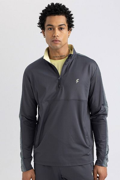 DeFacto Bedrucktes Sweatshirt mit schwerem Stoff und schmalem Reißverschluss B5143ax24sp